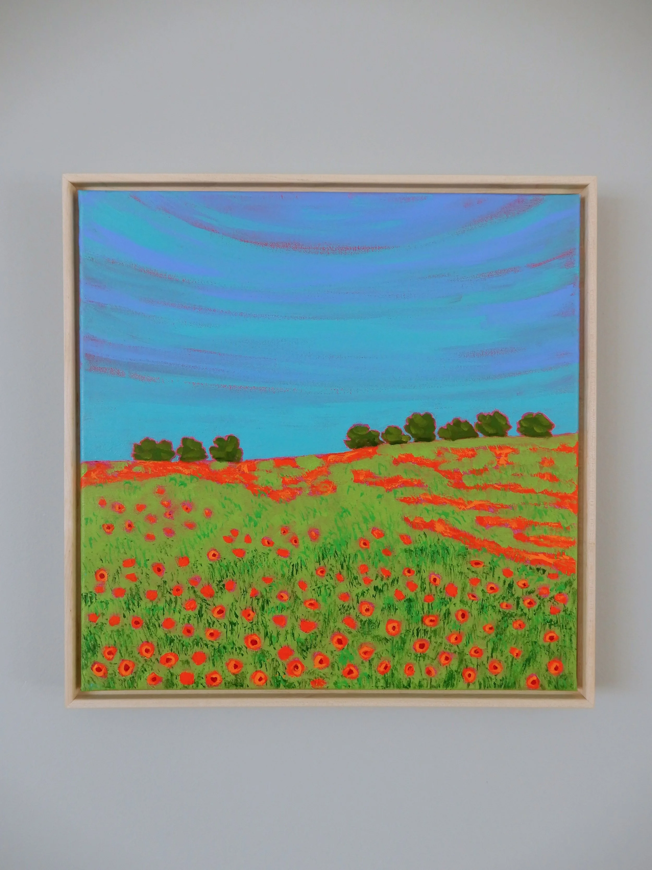 california superbloom painting, poppy superbloom, framed poppy california superbloom painting, poppy superbloom, framed poppy